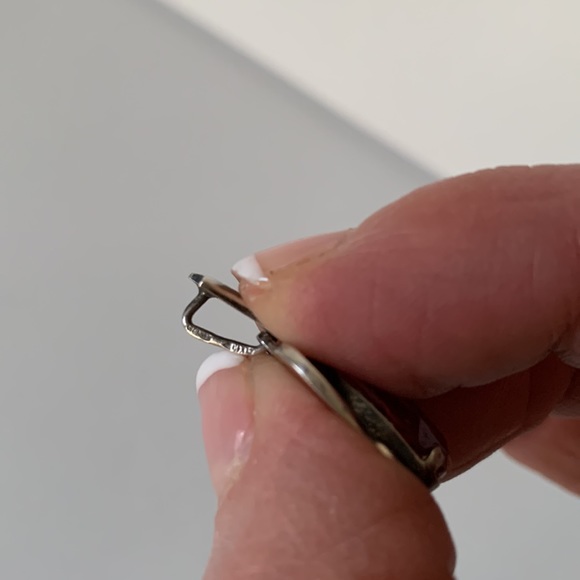 Vintage Sterling Silver and Lab Created Crystal Pendant - Picture 5 of 7